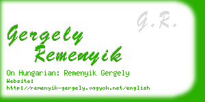 gergely remenyik business card